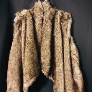 Target FAUX fur draped vest